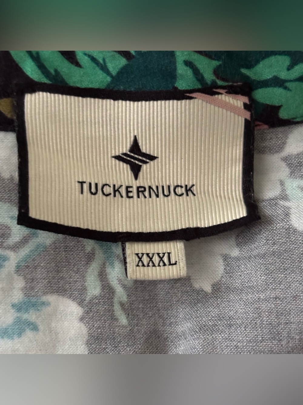 Tuckernuck Sz XXXL Black Verdant Dark Floral Royal Boxy Shirt Dress Button Up - Picture 6 of 10